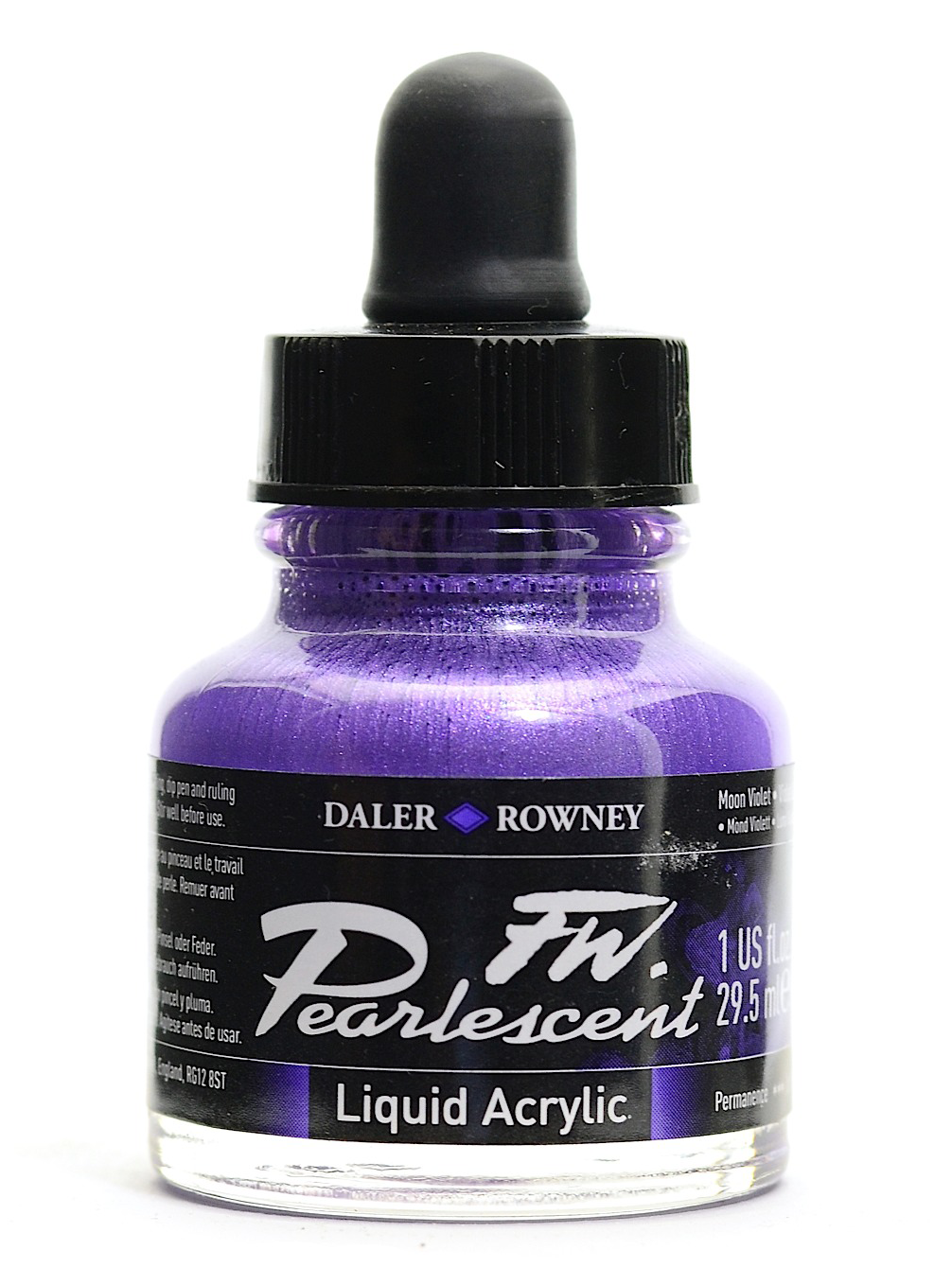 Daler Rowney FW Pearlescent Ink MOON VIOLET - Al Masam Stationery LLC Main image