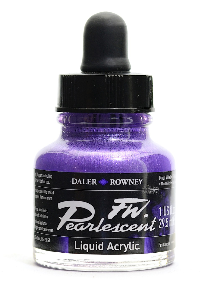 Daler Rowney FW Pearlescent Ink MOON VIOLET - Al Masam Stationery LLC