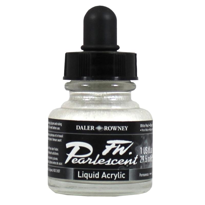 Daler Rowney FW Pearlescent Ink WHITE PEARL - Al Masam Stationery LLC Main image