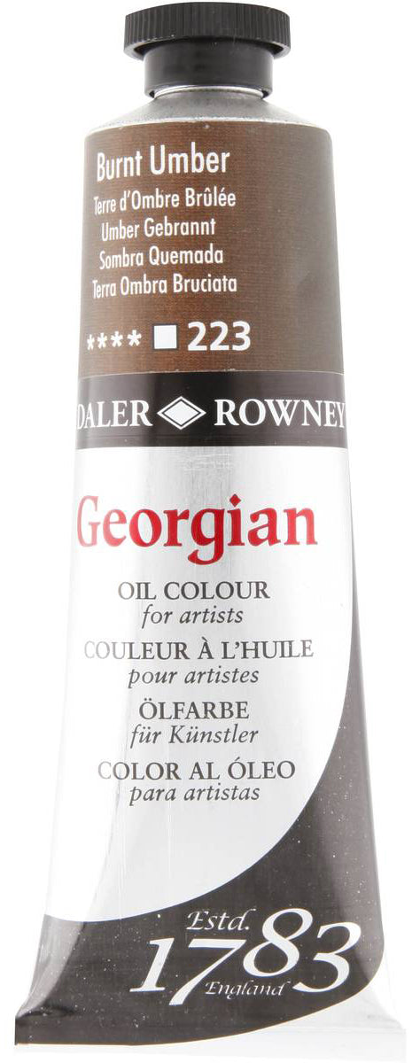 Daler Rowney Georgian Oil Paint - Burnt Umber Secondary image