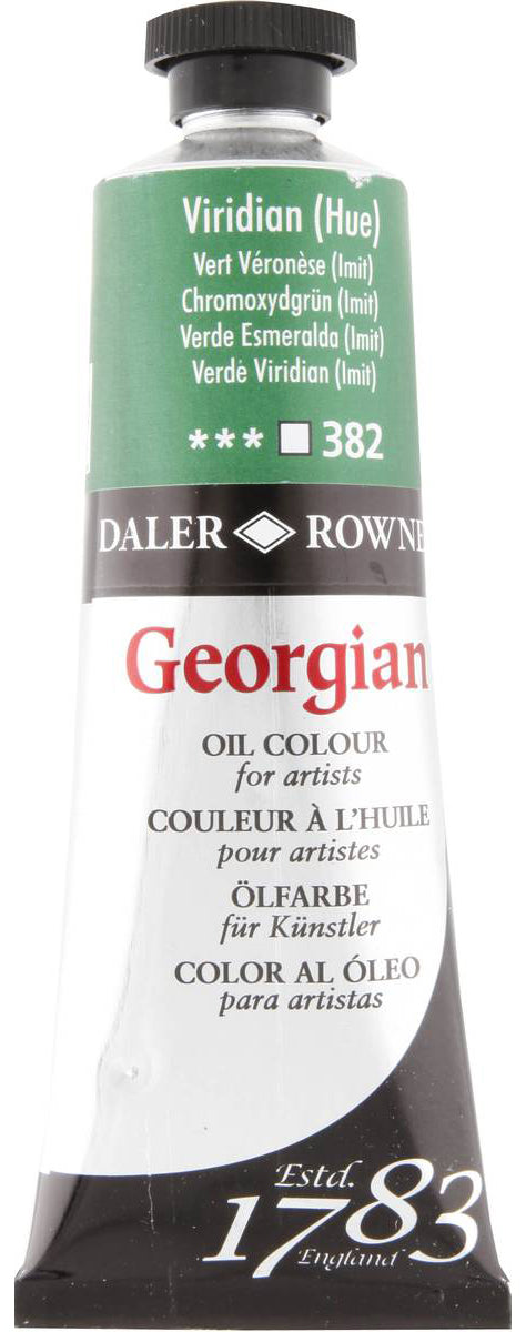 Daler Rowney Georgian Oil Paint - Viridian (Hue) Secondary image