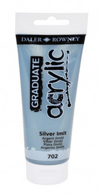Daler Rowney Graduate Acrylic Color SILVER (IMIT) - Al Masam Stationery LLC
