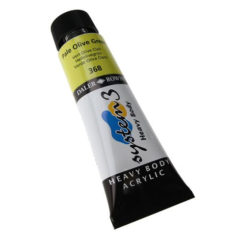 Daler Rowney Acrylic System 3 Heavy Body PALE OLIVE GREEN Secondary image