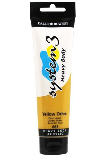 Daler Rowney Acrylic System 3 Heavy Body YELLOW OCHRE - Al Masam Stationery LLC Main image