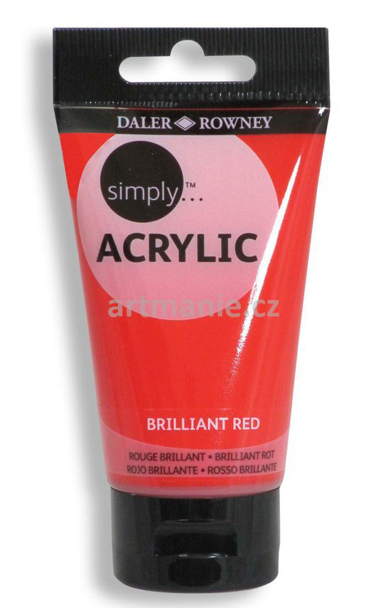 Daler Rowney Simply Acrylic Color BRILLANT RED - Al Masam Stationery LLC Main image