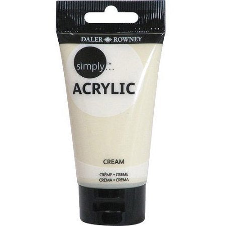 Daler Rowney Simply Acrylic Color Cream in 75ml jar, vibrant creamy acrylic paint for artists and craft projects