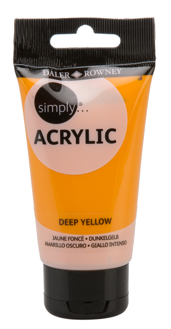 Daler Rowney Simply Acrylic Color DEEP YELLOW - Al Masam Stationery LLC Main image