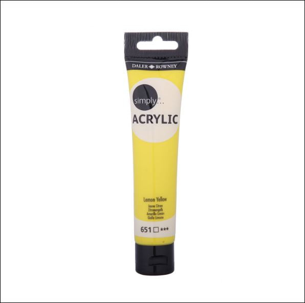 Daler Rowney Simply Acrylic Color LEMON YELLOW - Al Masam Stationery LLC Main image