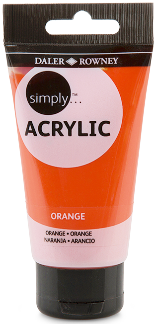 Daler Rowney Simply Acrylic Color ORANGE - Al Masam Stationery LLC Main image