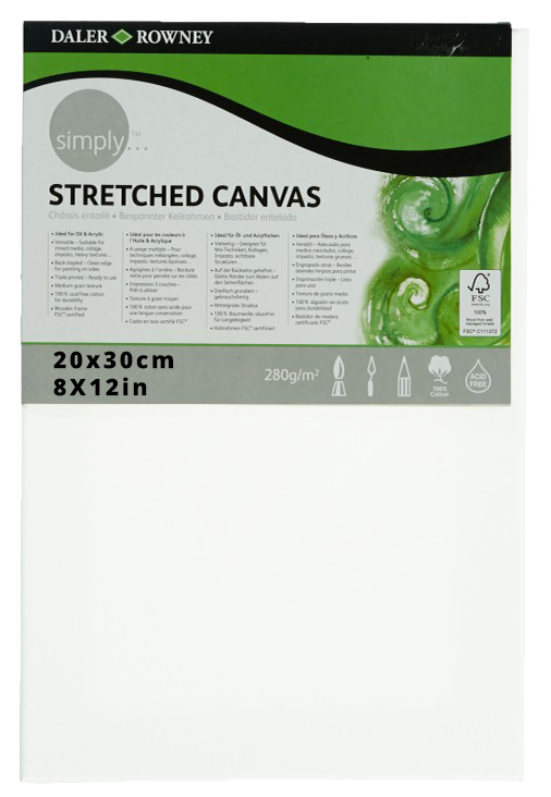 Daler Rowney Canvas Panel 20*30cm/8*12" - Al Masam Stationery LLC Main image