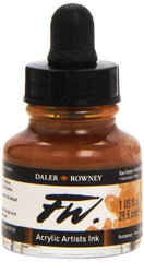 Daler Rowney FW Artist's Acrylic Ink RAW SIENNA - Al Masam Stationery LLC