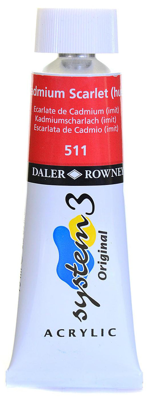 Daler Rowney Acrylic Colors System 3 CADMIUM SCARLET (HUE) Secondary image