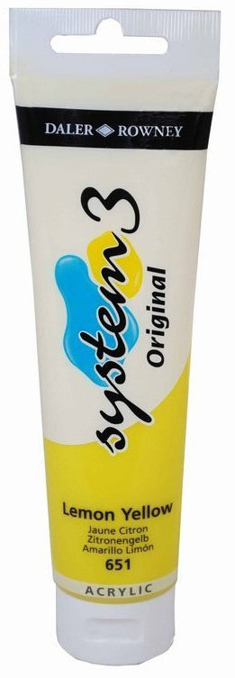 Daler Rowney Acrylic Colors System 3 LEMON YELLOW Secondary image