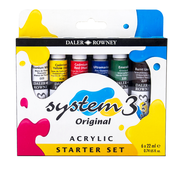 Daler Rowney Acrylic System 3 Original Starter Set - Al Masam Stationery LLC