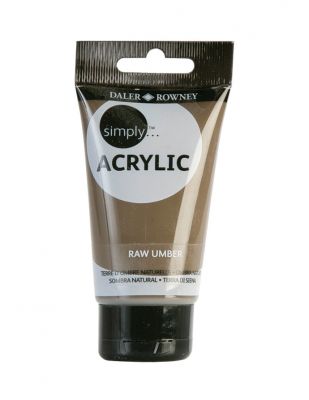 Daler Rowney Simply Acrylic Paint - 75 ml - 247 Raw Umber - Al Masam Stationery LLC Main image