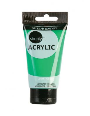 Daler Rowney Simply Acrylic Paint - 75 ml - 348 Light Green - Al Masam Stationery LLC Main image