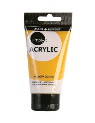 Daler Rowney Simply Acrylic Paint - 75 ml - 663 Yellow Ocher - Al Masam Stationery LLC Main image