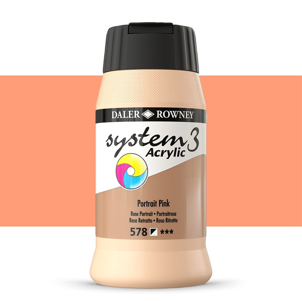 DALER ROWNEY SYSTEM 3 ACRYLIC PAINT 500ML FLESH TING ACRYLIC - Al Masam Stationery LLC Main image