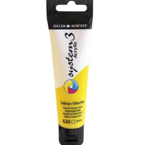 Daler Rowney System 3 Acrylic Paint 59ml Cad Yellow Deep H - Al Masam Stationery LLC Main image