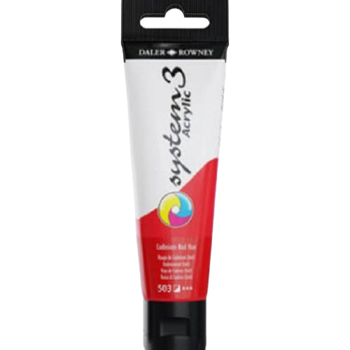 Daler Rowney System 3 Acrylic Paint 59ml Cadmium Red Hue - Al Masam Stationery LLC Main image