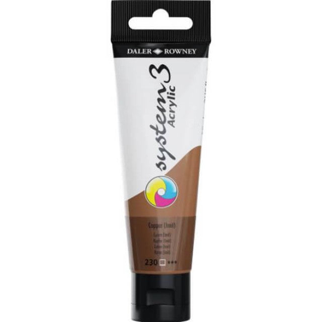 Daler Rowney System 3 Acrylic Paint 59ml Copper Imit - Al Masam Stationery LLC Main image