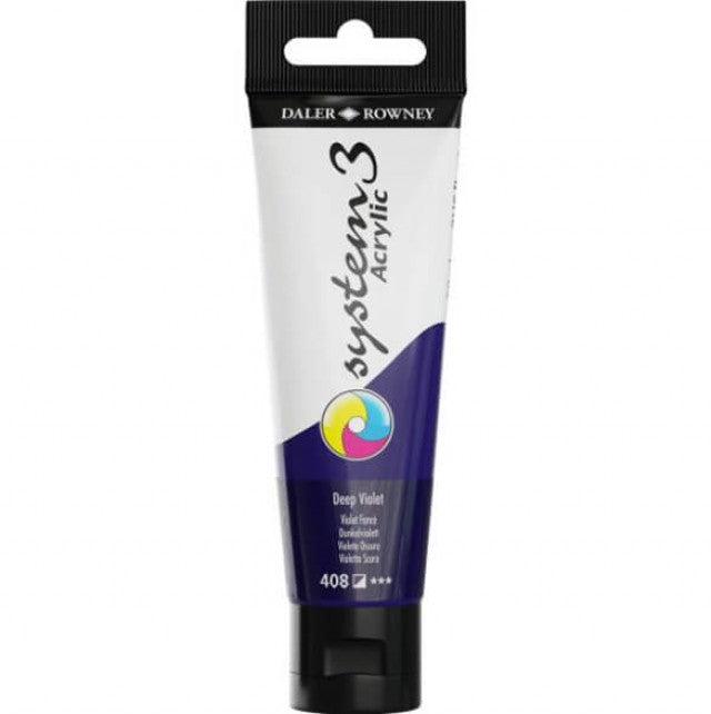 Daler Rowney System 3 Acrylic Paint 59ml Deep Violet - Al Masam Stationery LLC Main image