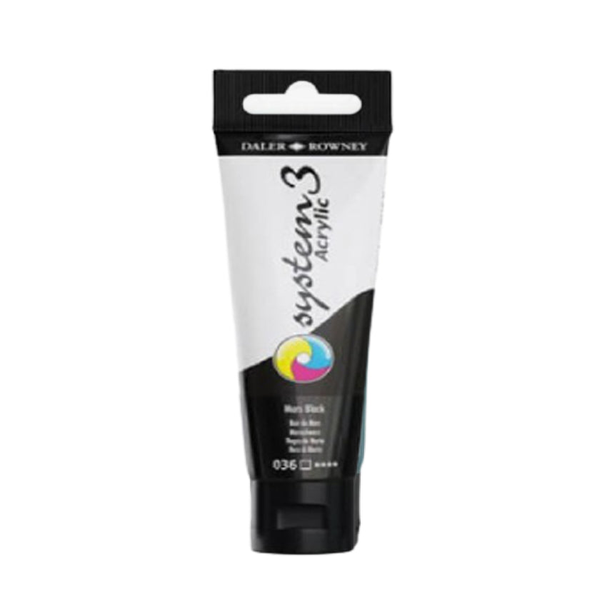 Daler Rowney System 3 Acrylic Paint 59ml Mars Black - Al Masam Stationery LLC Main image