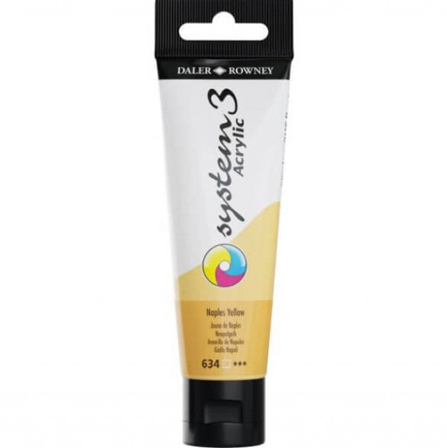 Daler Rowney System 3 Acrylic Paint 59ml Naples Yellow - Al Masam Stationery LLC Main image
