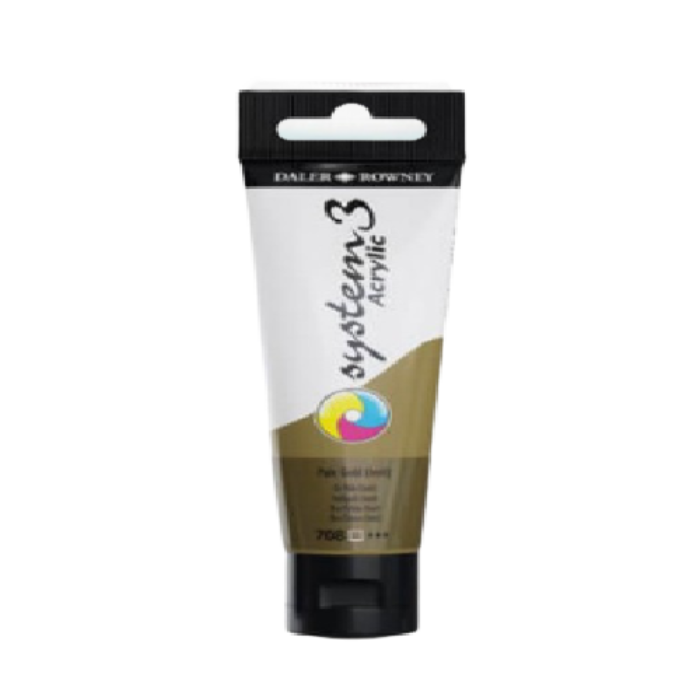Daler Rowney System 3 Acrylic Paint 59ml Pale Gold - Al Masam Stationery LLC Main image