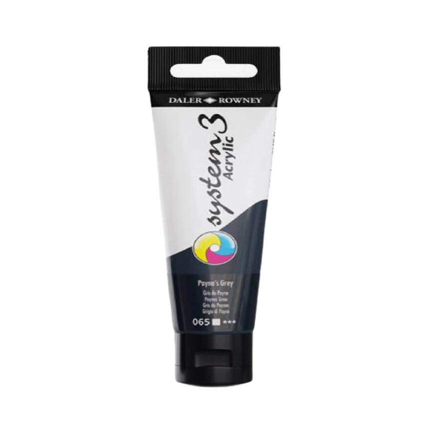 Daler Rowney System 3 Acrylic Paint 59ml Paynes Grey - Al Masam Stationery LLC Main image