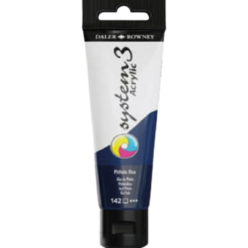 Daler Rowney System 3 Acrylic Paint 59ml Phthalo Blue - Al Masam Stationery LLC Main image