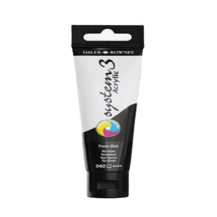 Daler Rowney System 3 Acrylic Paint 59ml Process Black - Al Masam Stationery LLC