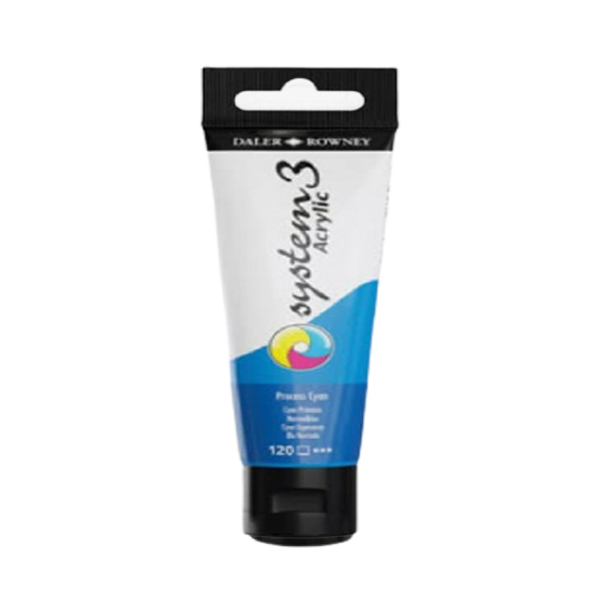 Daler Rowney System 3 Acrylic Paint 59ml Process Cyan - Al Masam Stationery LLC Main image