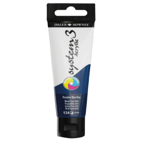 Daler Rowney System 3 Acrylic Paint 59ml Prussian Blue - Al Masam Stationery LLC Main image