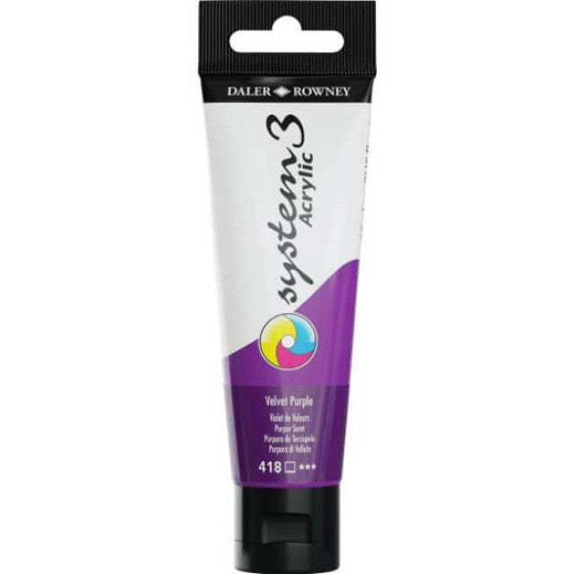 Daler Rowney System 3 Acrylic Paint 59ml Purple - Al Masam Stationery LLC Main image