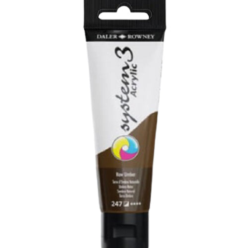 Daler Rowney System 3 Acrylic Paint 59ml Raw Umber - Al Masam Stationery LLC Main image