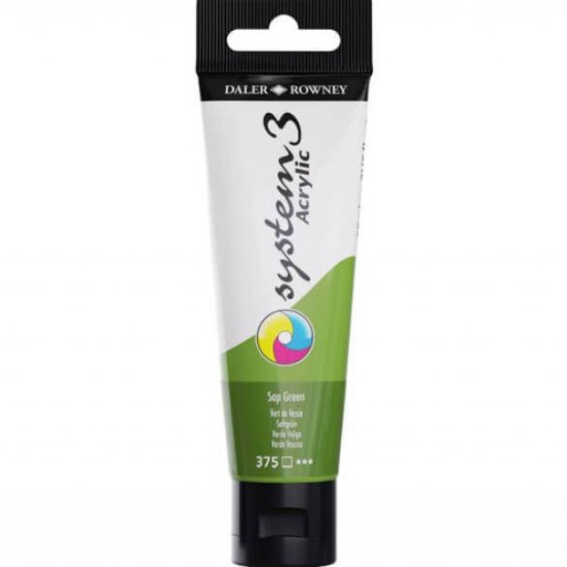 Daler Rowney System 3 Acrylic Paint 59ml Sap Green - Al Masam Stationery LLC Main image