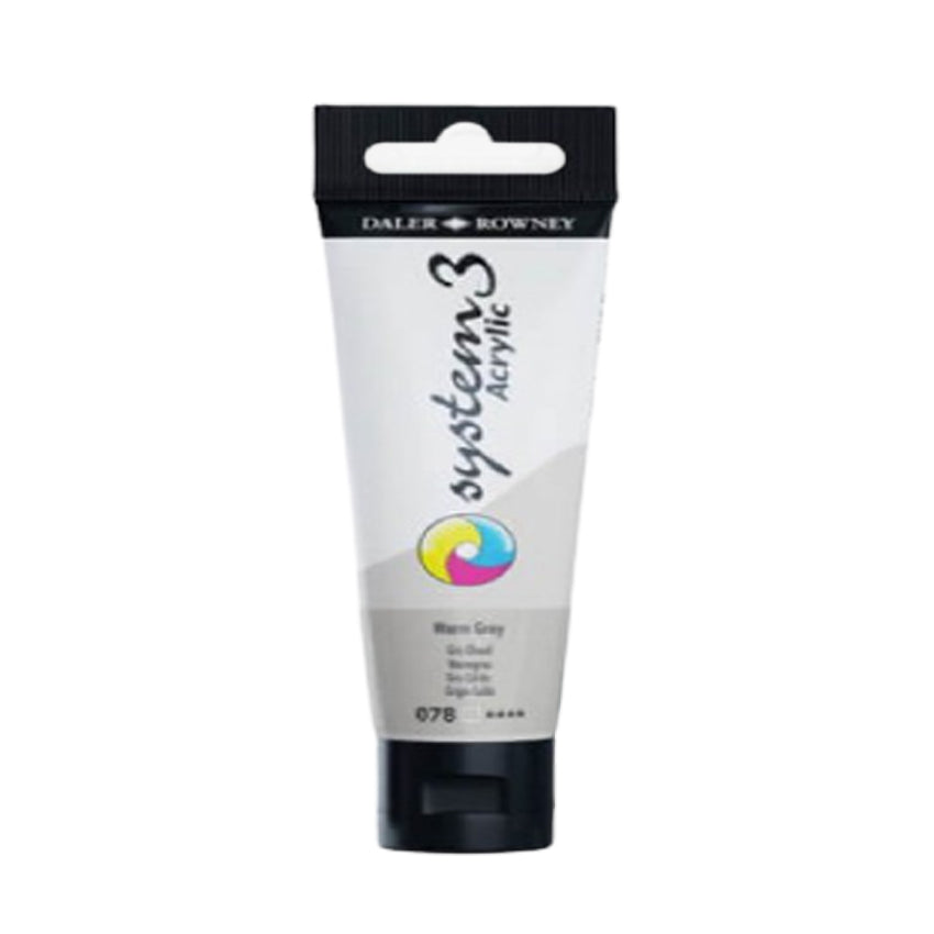 Daler Rowney System 3 Acrylic Paint 59ml Warm Grey - Al Masam Stationery LLC Main image
