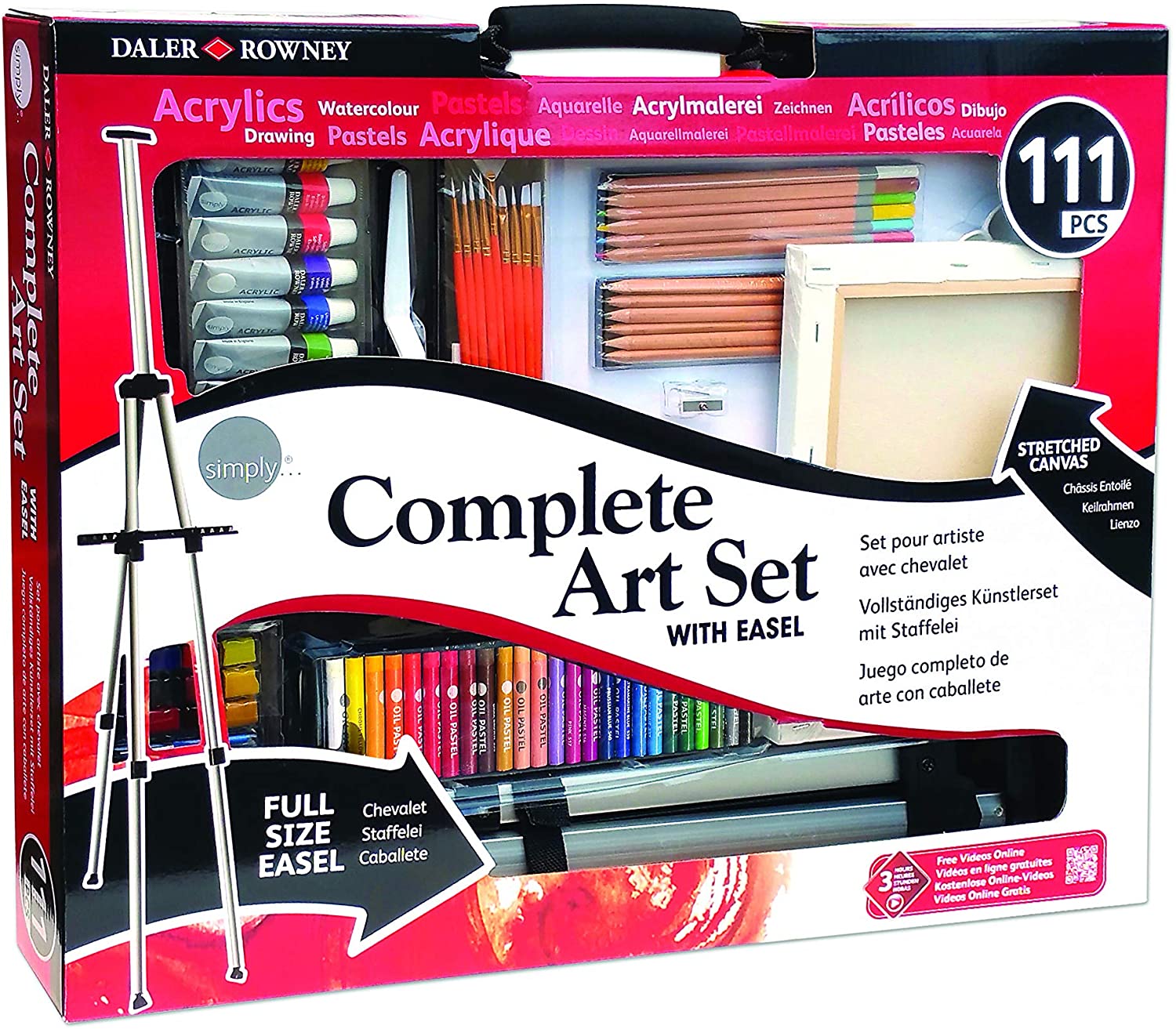 Daler-Rowney Art Set, Painting, Drawing Simply 111Pc Complete Art Set, (196500600) - Al Masam Stationery LLC Main image