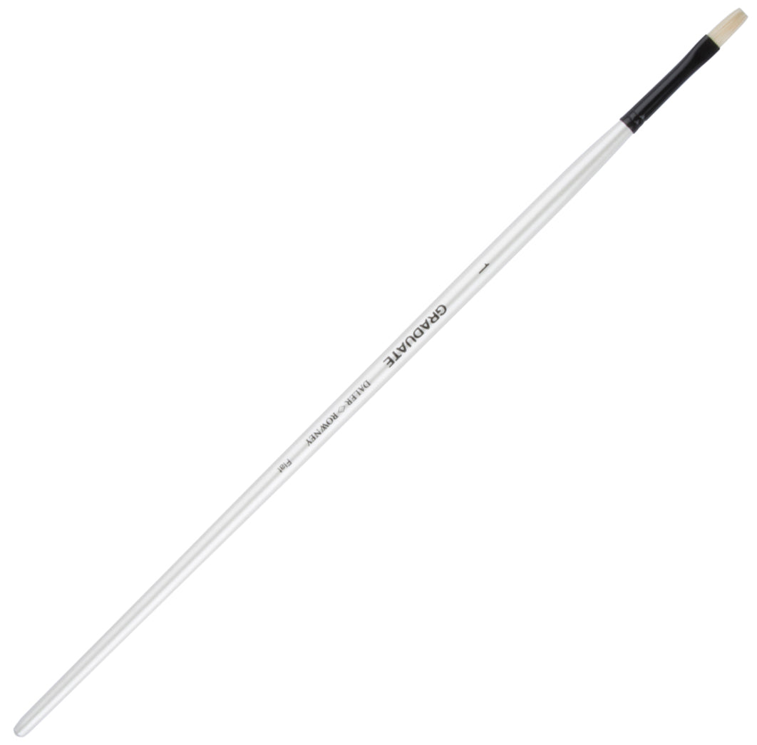 Daler Rowney Graduate Brush Long Handle Bristle Long Flat 1x5mm - Al Masam Stationery LLC Main image
