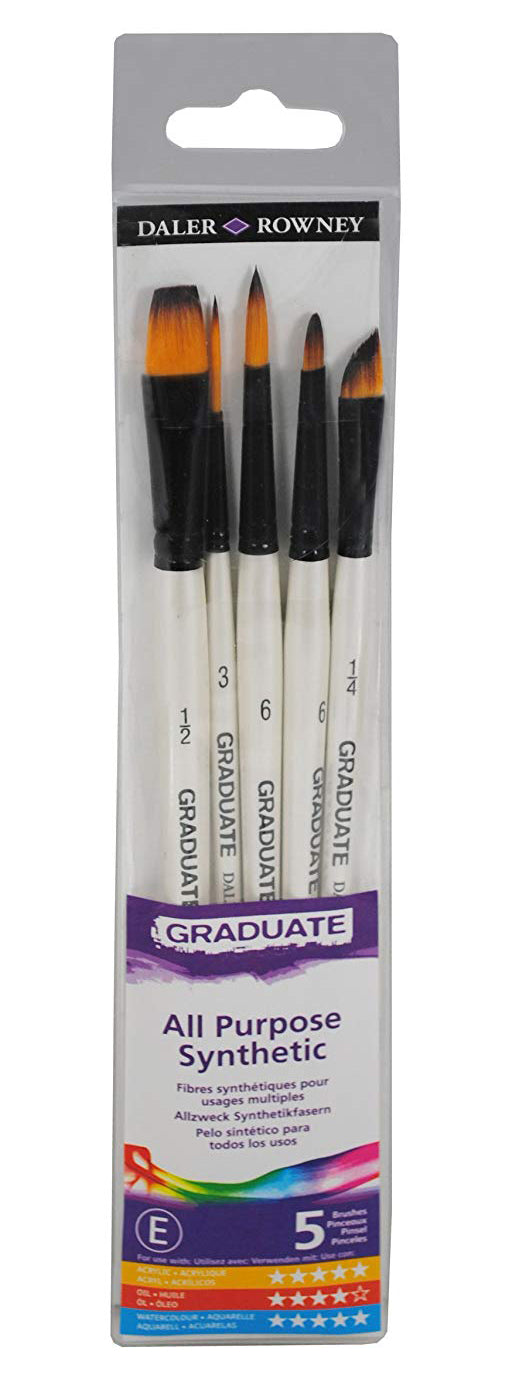 Daler Rowney Graduate Brushes Short Handle Synth WC - Al Masam Stationery LLC Main image