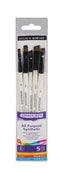 Daler Rowney Graduate Brushes Wallets (Short Handle) Synth Flt&Shd 5 Brush Set - Al Masam Stationery LLC