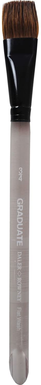 Daler Rowney Graduate Flat Brush in Pony Hair / Synthetics Size 3/4 - Al Masam Stationery LLC Main image
