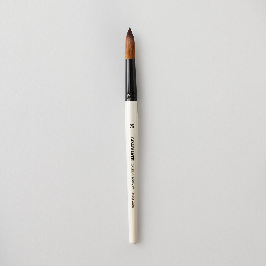 Daler Rowney Graduate Round Pony Hair / Synthetic Brush Size 26 - Al Masam Stationery LLC - Brushes & Rollers - Brushes & Rollers