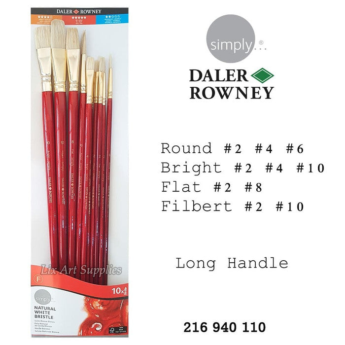 DALER ROWNEY SIMPLY BRSTLE BRSH SET - Al Masam Stationery LLC Main image