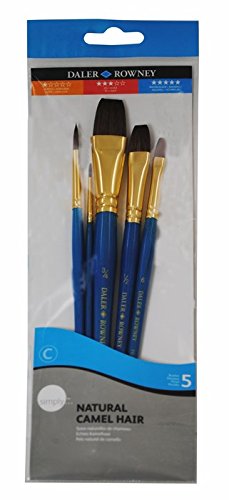 Daler Rowney Simply Synthetic/ Natural Camel Brush Set - Al Masam Stationery LLC Main image