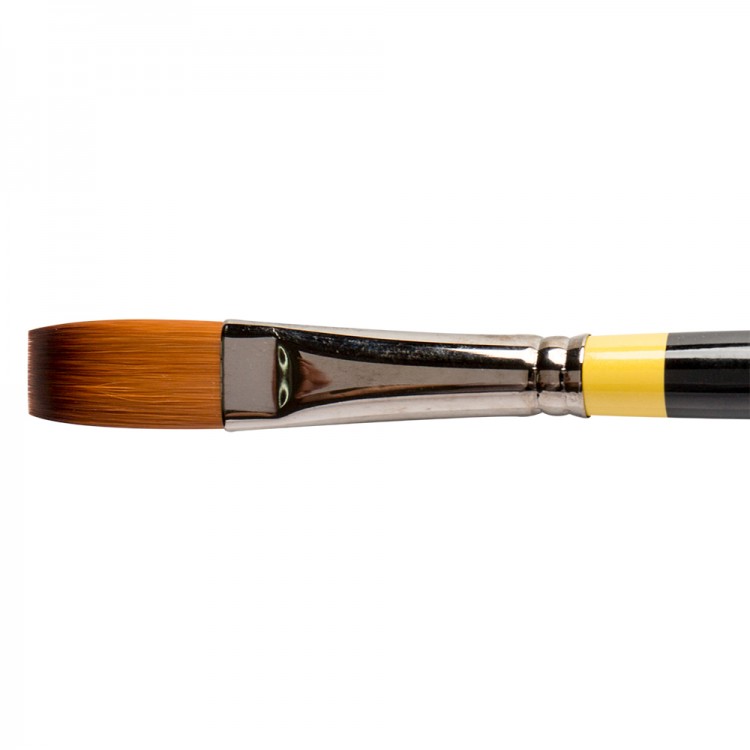 Daler Rowney System3 Sy 44 Flat Brushes Long Handle - Al Masam Stationery LLC Main image