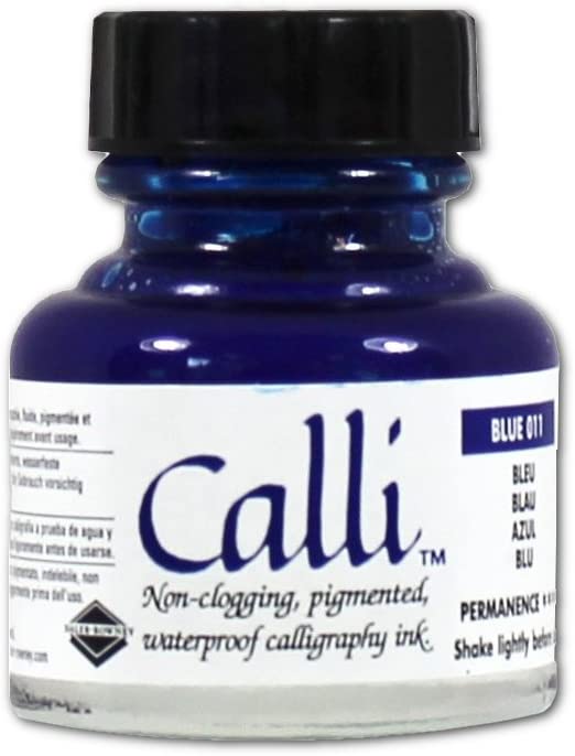 Daler Rowney CALLI Calligraphy Ink 29.5ml BLUE - Al Masam Stationery LLC Main image