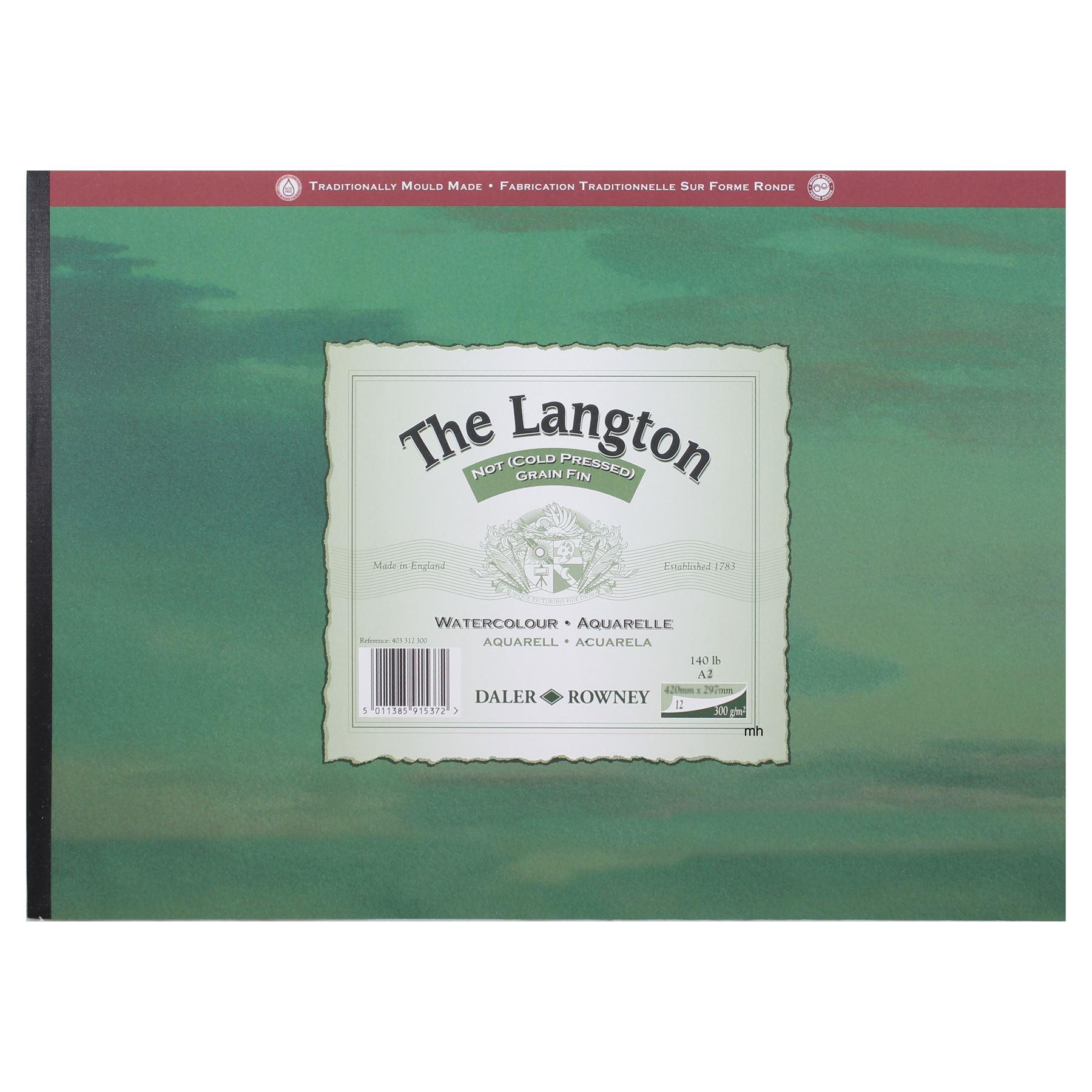 Daler Rowney Langton Watercolour Pads NOT Surface 300gsm A2 - Al Masam Stationery LLC Main image