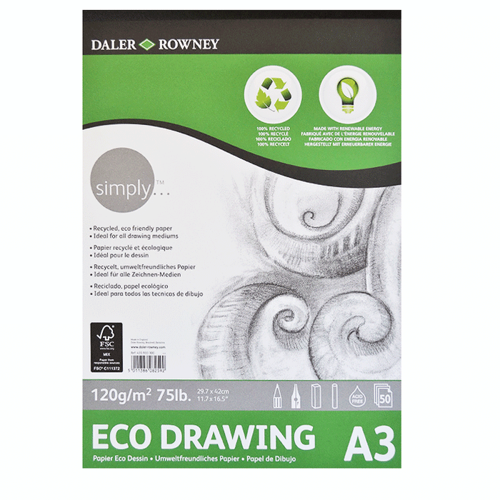 Daler Rowney Simply Drawing Pad Eco A3 - Al Masam Stationery LLC